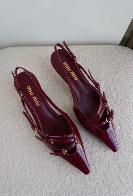 burgundy MIU MIU Women Heels 